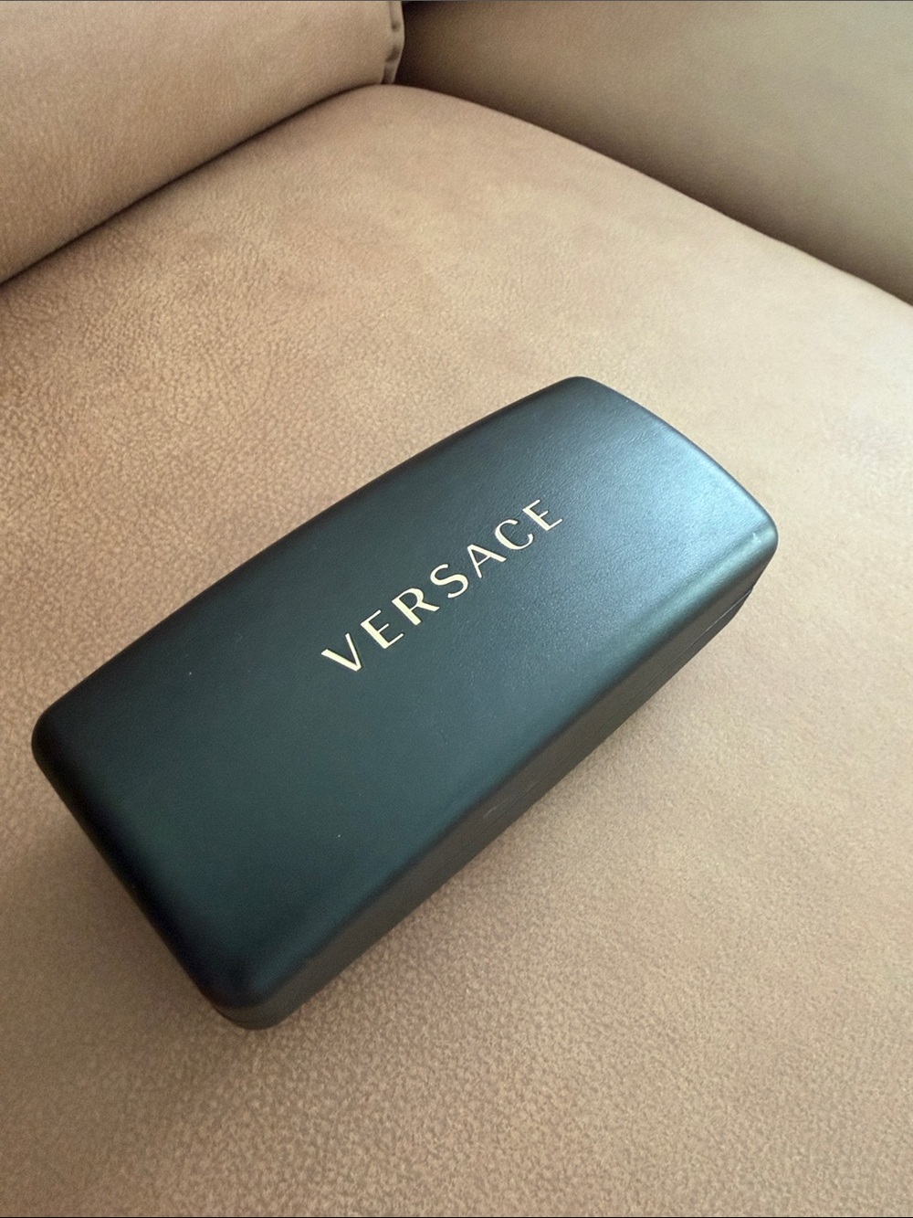 Versace Black Eyewear Case with Gold Logo